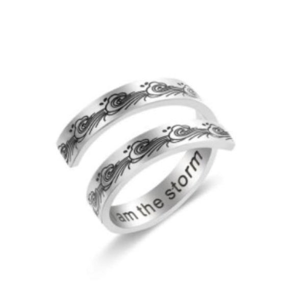 I Am The Storm Inspirational Ring (Stainless Steel) - Picture 1 of 6